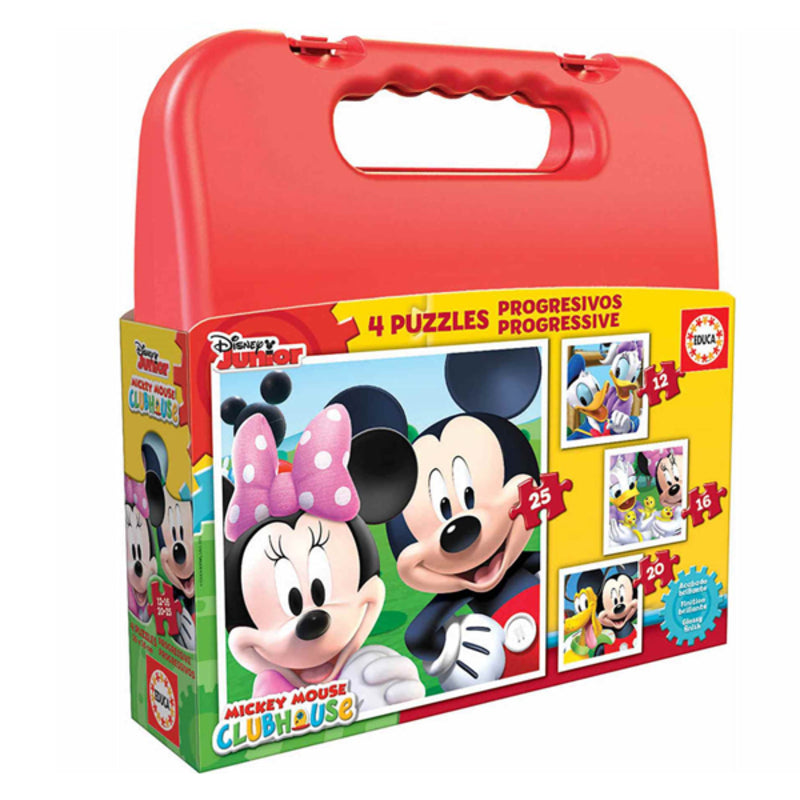 4-Puzzle Set Disney Mickey Mouse Progressive Educa 16505 (12-16-20-25