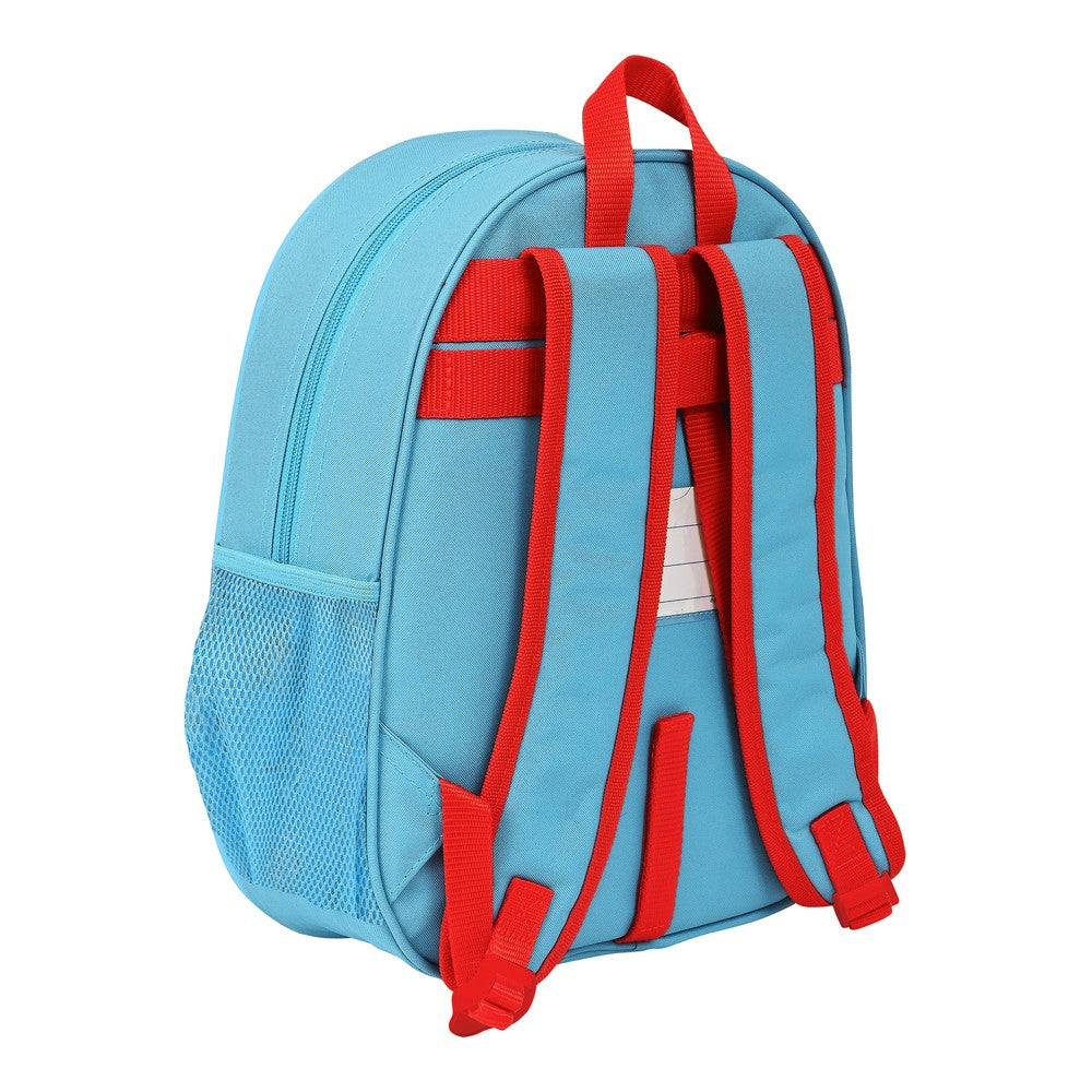 3D School Bag Disney Pinocchio Red Light Blue