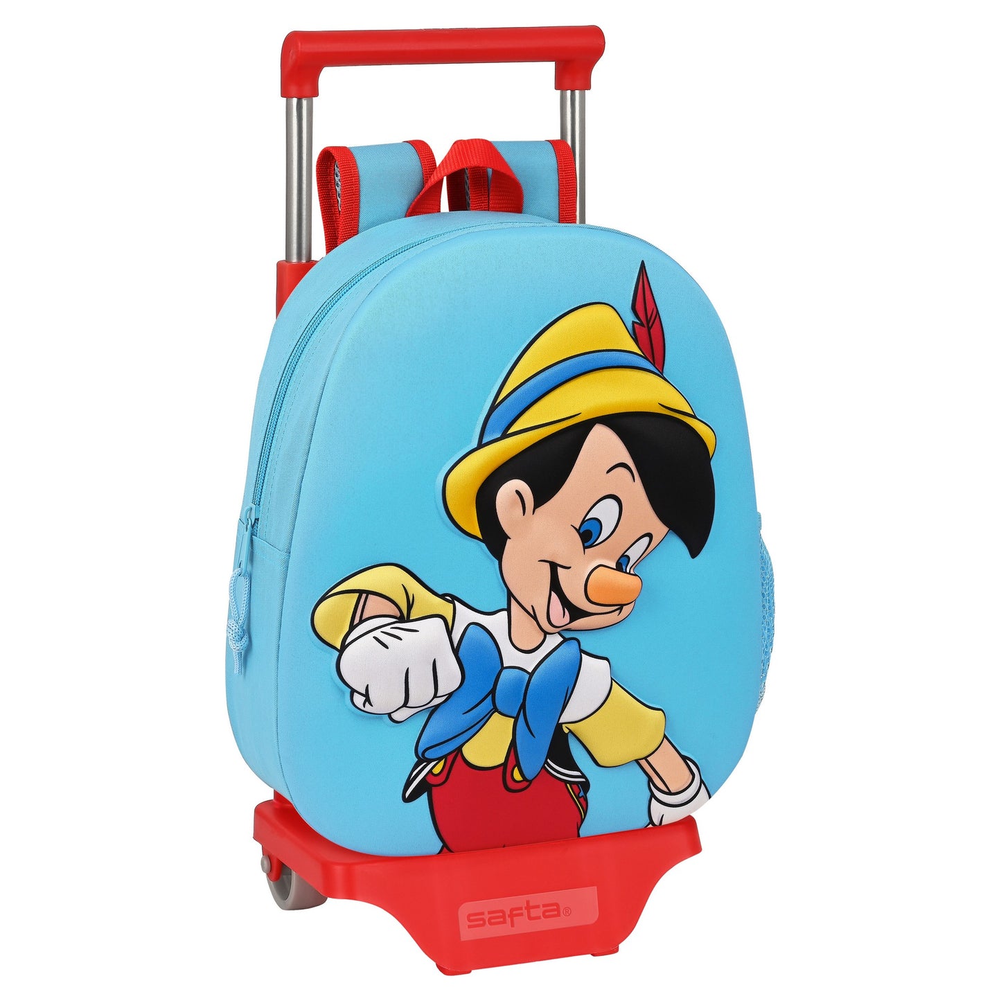 School Rucksack with Wheels Disney Red Light Blue (28 x 10 x 67 cm)