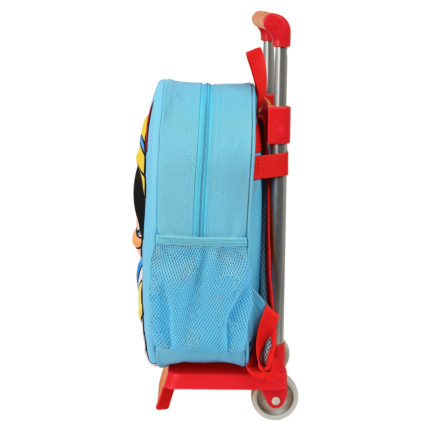 School Rucksack with Wheels Disney Red Light Blue (28 x 10 x 67 cm)