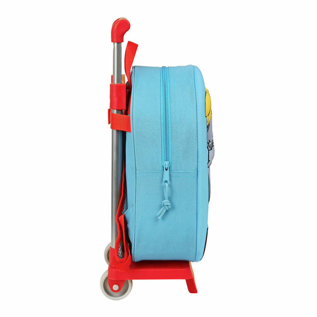 3D School Bag with Wheels Disney Dumbo Red Light Blue (28 x 10 x 67