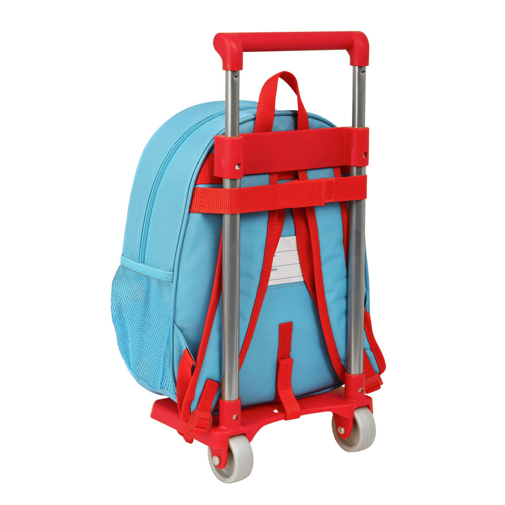 3D School Bag with Wheels Disney Dumbo Red Light Blue (28 x 10 x 67