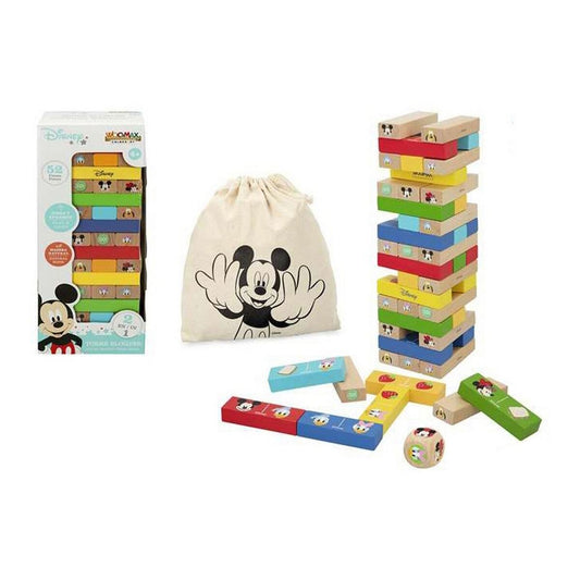 Stacking Blocks Disney Mickey 52 Pieces Wood Plastic