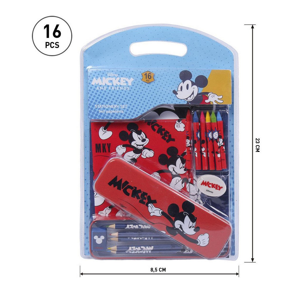 Stationery Set Mickey Mouse Blue (16 pcs)