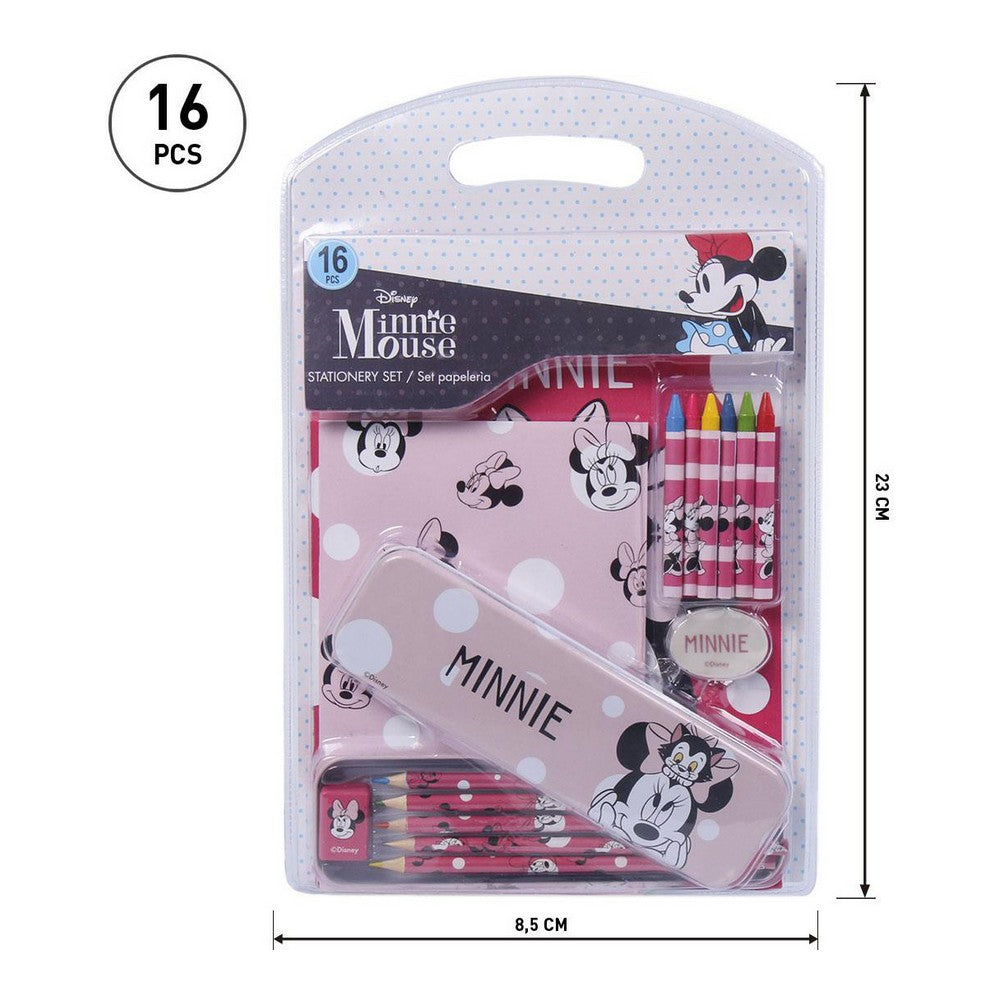 Stationery Set Minnie Mouse Pink (16 pcs)