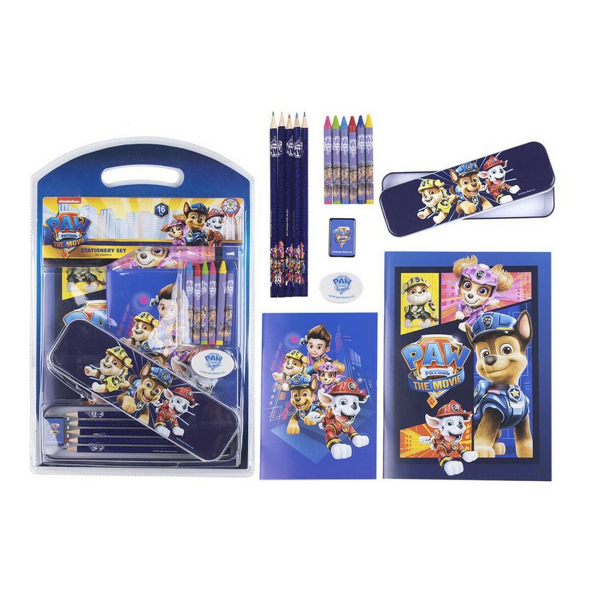 Stationery Set The Paw Patrol Blue (16 pcs)