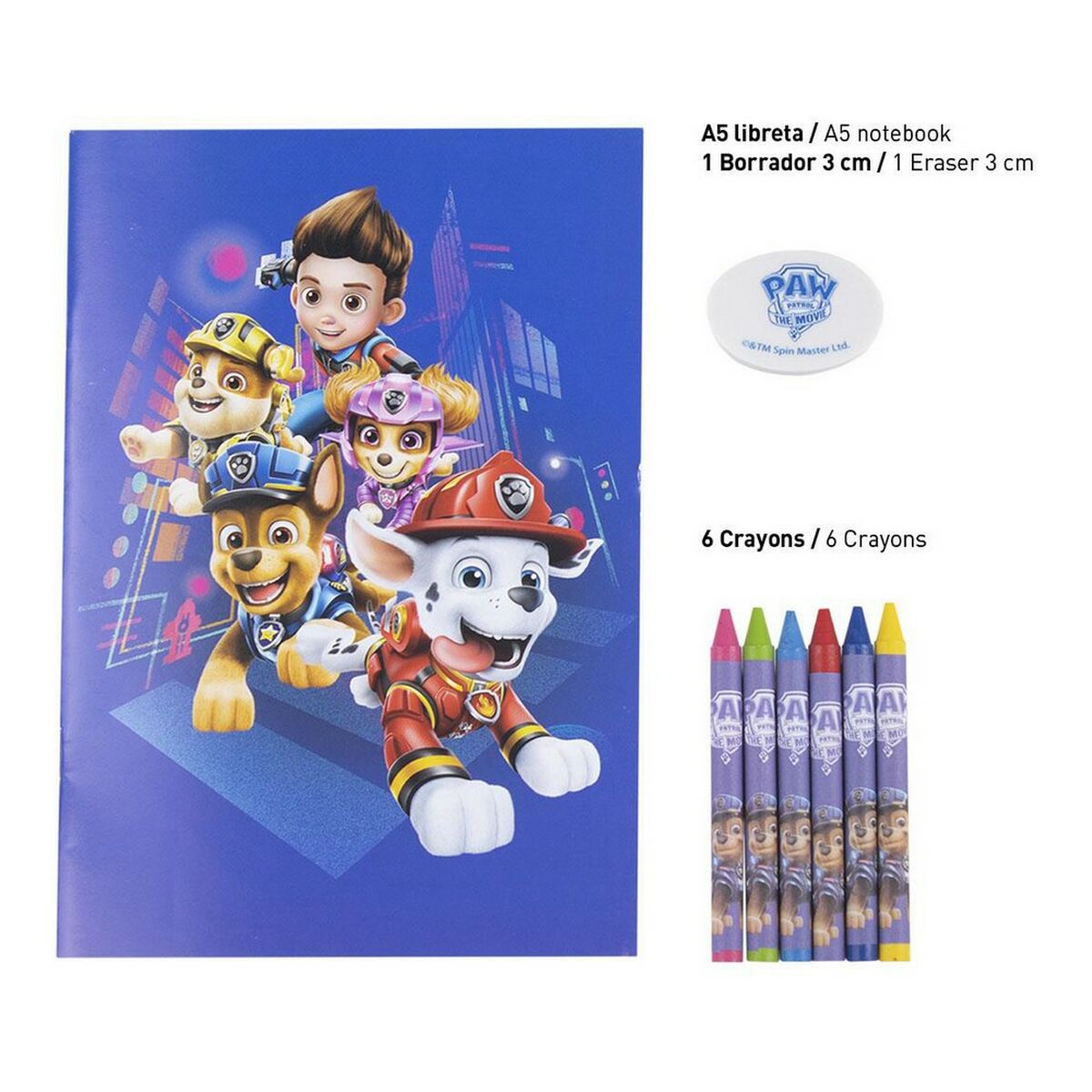 Stationery Set The Paw Patrol Blue (16 pcs)