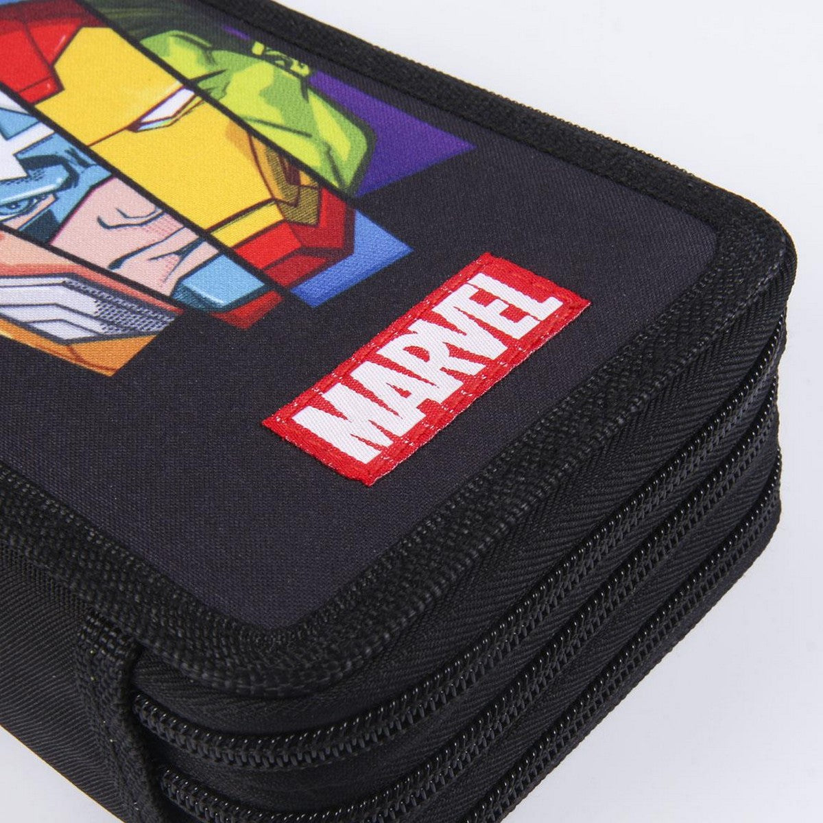 School Case with Accessories The Avengers 43 Pieces Black (12,5 x 6,5