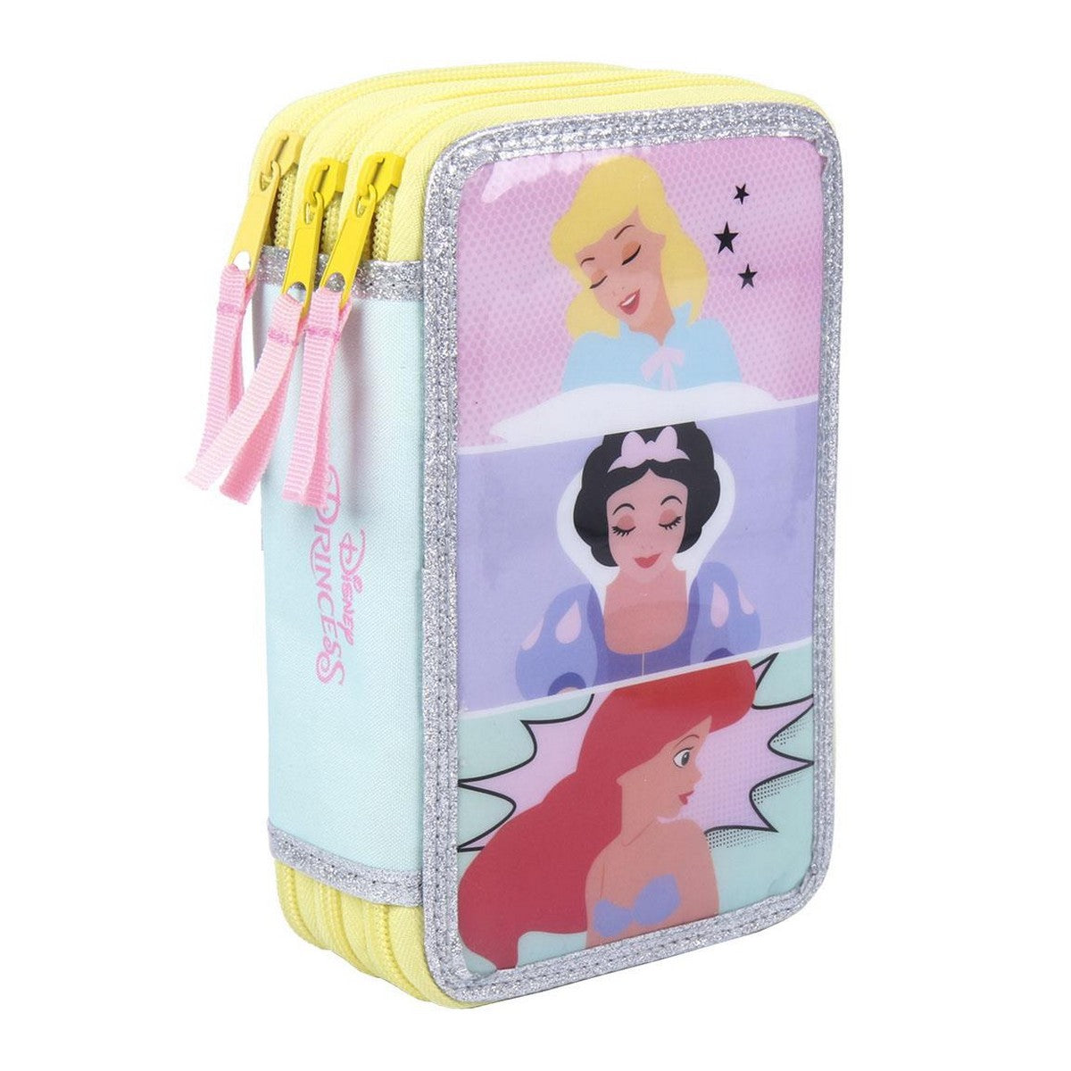 School Case with Accessories Princesses Disney 43 Pieces Pink (12,5 x