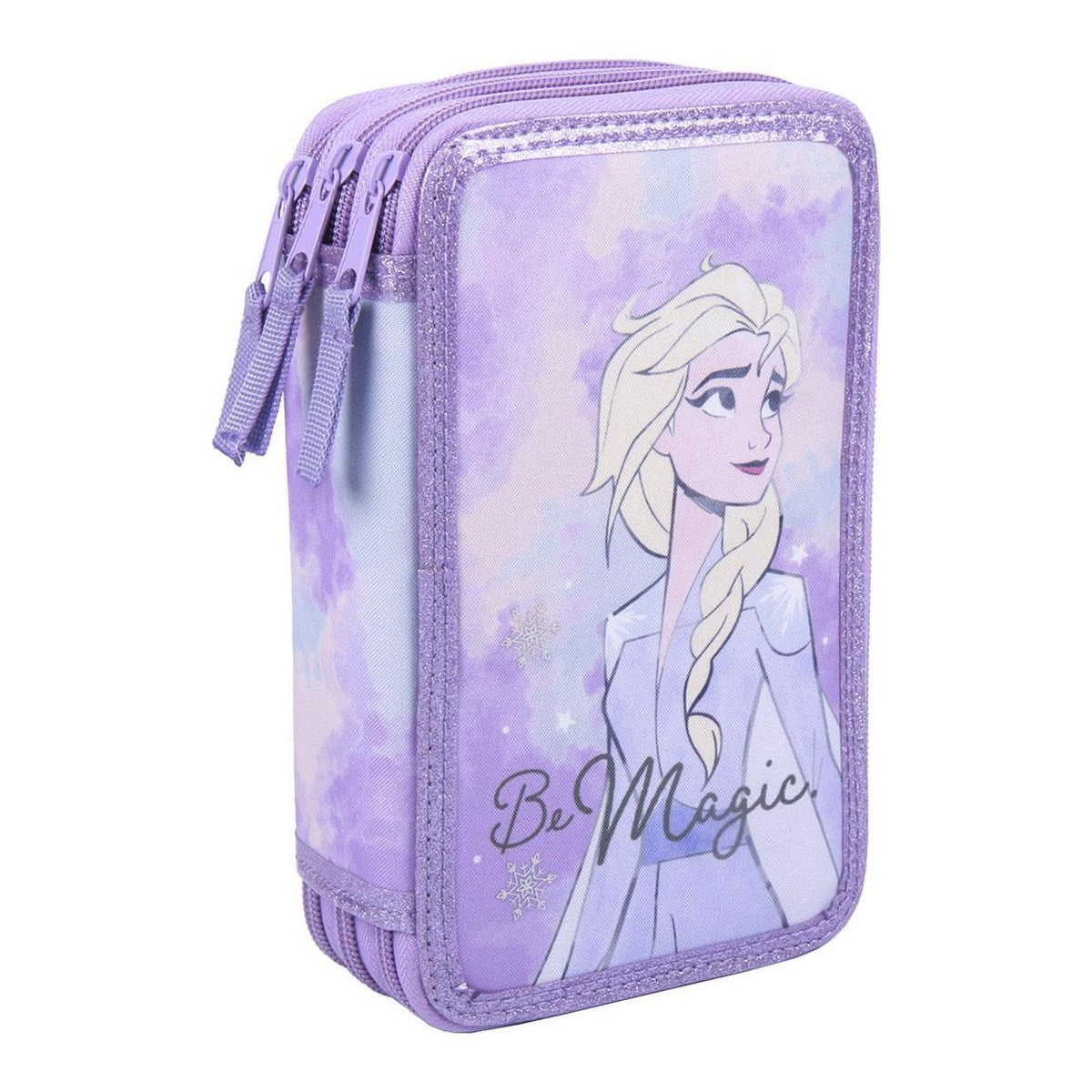 School Case with Accessories Frozen 43 Pieces Lilac (12,5 x 6,5 x 19,5