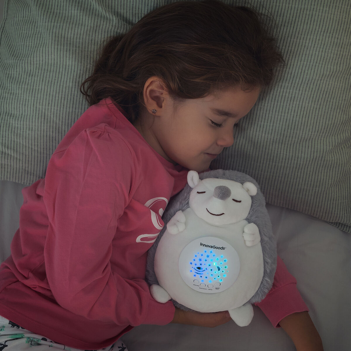 Hedgehog Soft Toy with White Noise and Nightlight Projector Spikey